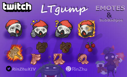 Twitch Emotes &amp; Sub Badges for LTgump